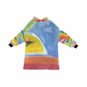 Window blanket hoodie. Front view.