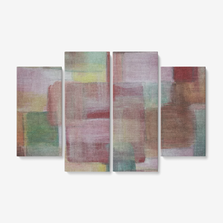 SHE&HE Land - 4 Piece Canvas Wall Art for Living Room