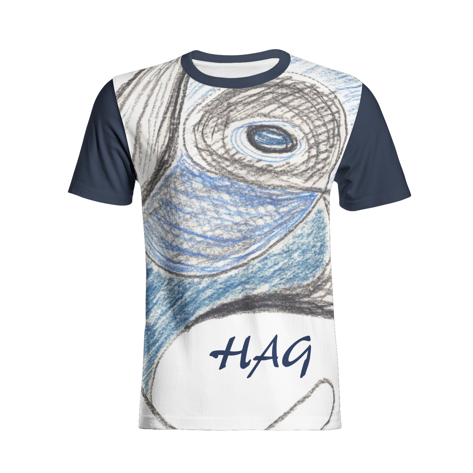 Blue Fish Tornado - Cotton T-shirts